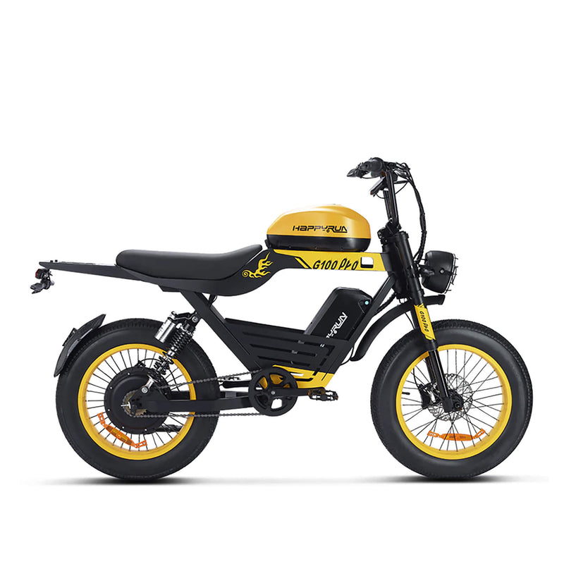 HappyRun G100 (G100 Pro) Long Distance Electric Fat Tire Bike Motorcycle (SAK95715)