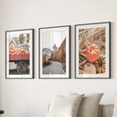 Autumn Pumpkin Set of 3 Prints. Rustic Fall Harvest Decor by Wall Art Set