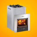 Harvia Duo Series Stainless Steel Wood Sauna Stove With Sauna Stones [WK200SLUX/WK360SLUX] (SAK68420) by SAKSBY WHOLESALE