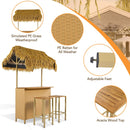 Alora 3-Piece Hawaiian Bar-Height Patio Set With Grass Canopy And Stools (SAK63047) by SAKSBY WHOLESALE