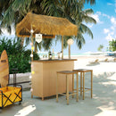 Alora 3-Piece Hawaiian Bar-Height Patio Set With Grass Canopy And Stools (SAK63047) by SAKSBY WHOLESALE