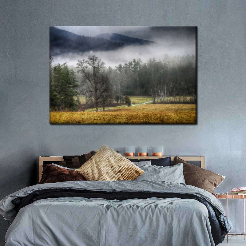 Cades Cove Fields Mist Wall Art