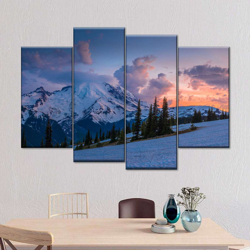 Mt. Rainier At Sunset Wall Art