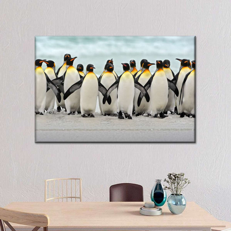 Waddle Of Penguins Wall Art