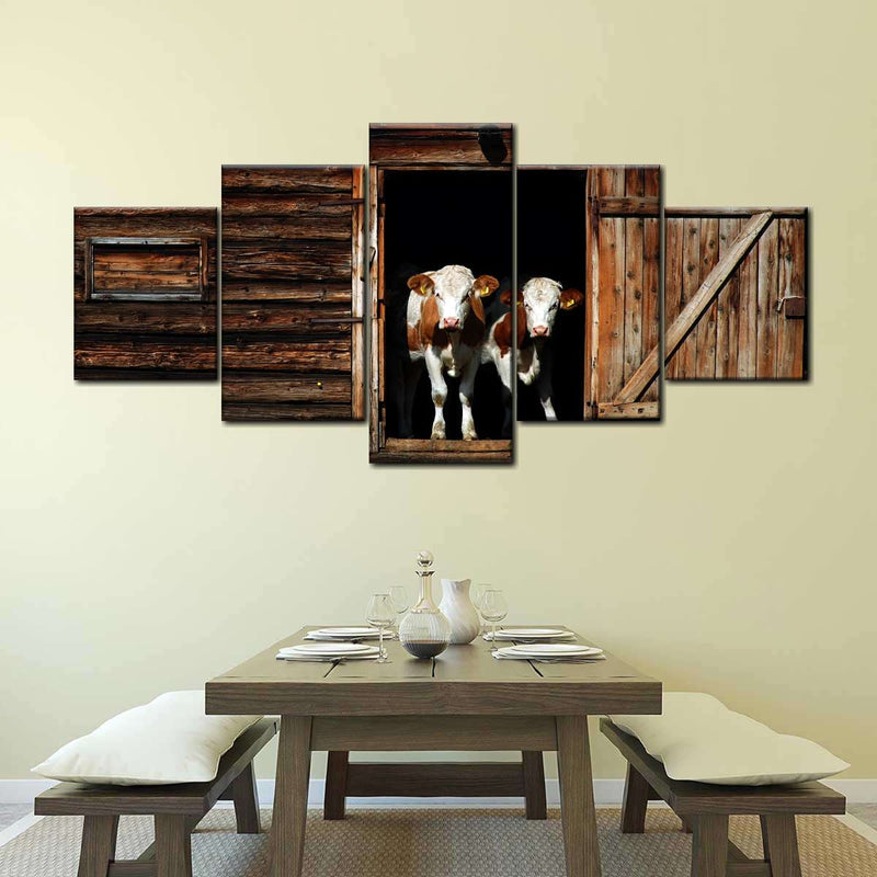 Pair Of Cows Wall Art