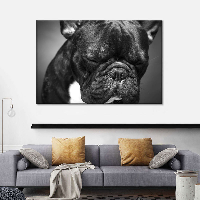 Melancholic French Bulldog Wall Art