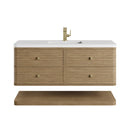 James Martin Allamari 48" Floating Single Bathroom Vanity, Dune Mist