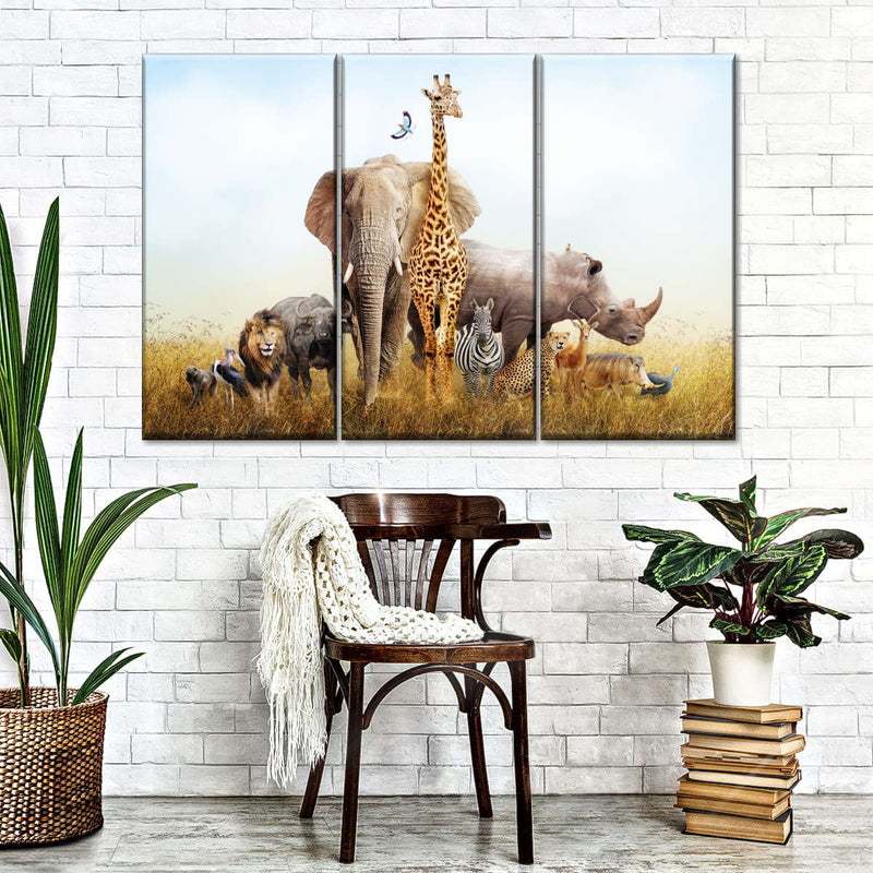 Kenyan Safari Animals Wall Art