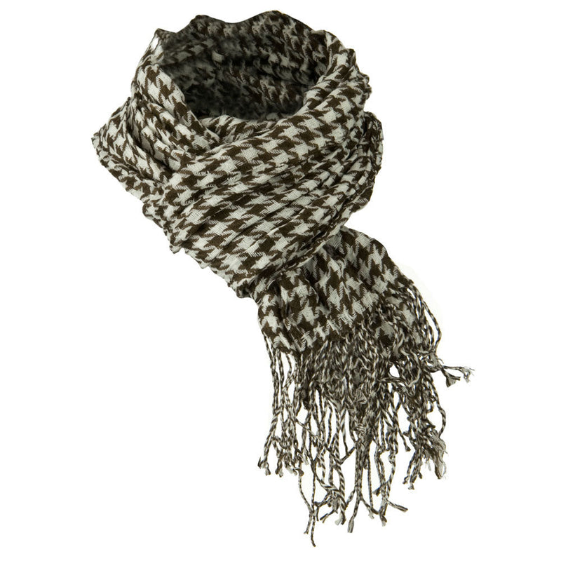 Crushed Houndstooth Checker Scarf