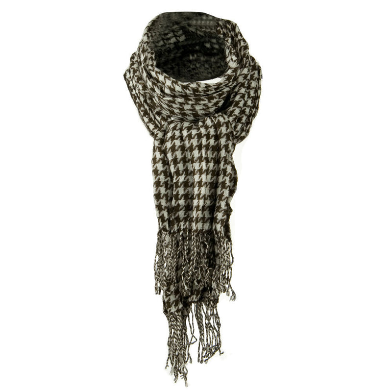 Crushed Houndstooth Checker Scarf