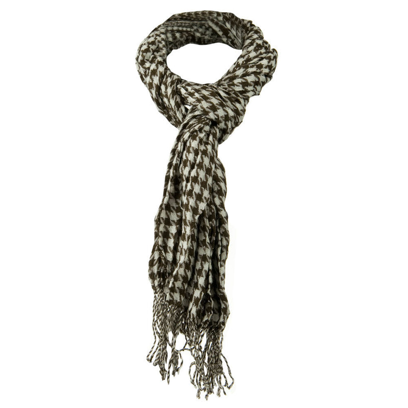 Crushed Houndstooth Checker Scarf