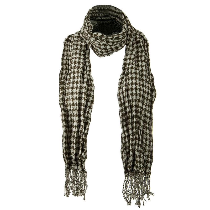 Crushed Houndstooth Checker Scarf