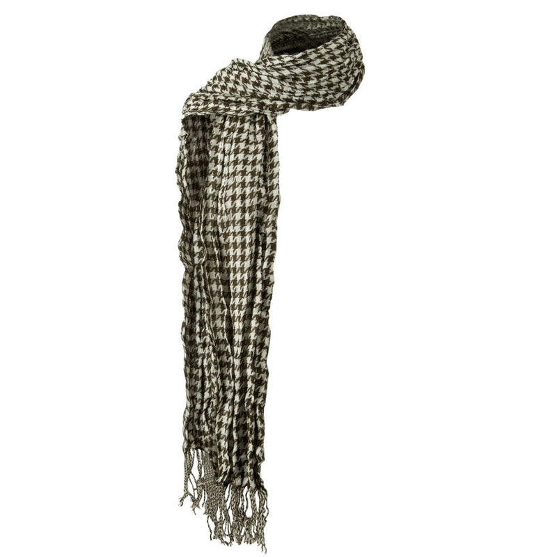 Crushed Houndstooth Checker Scarf