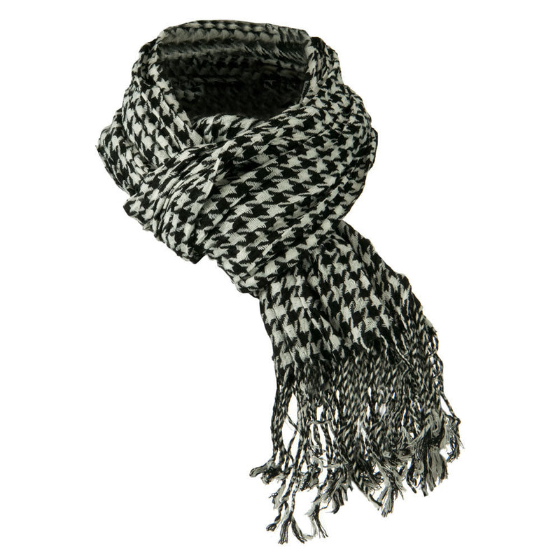 Crushed Houndstooth Checker Scarf
