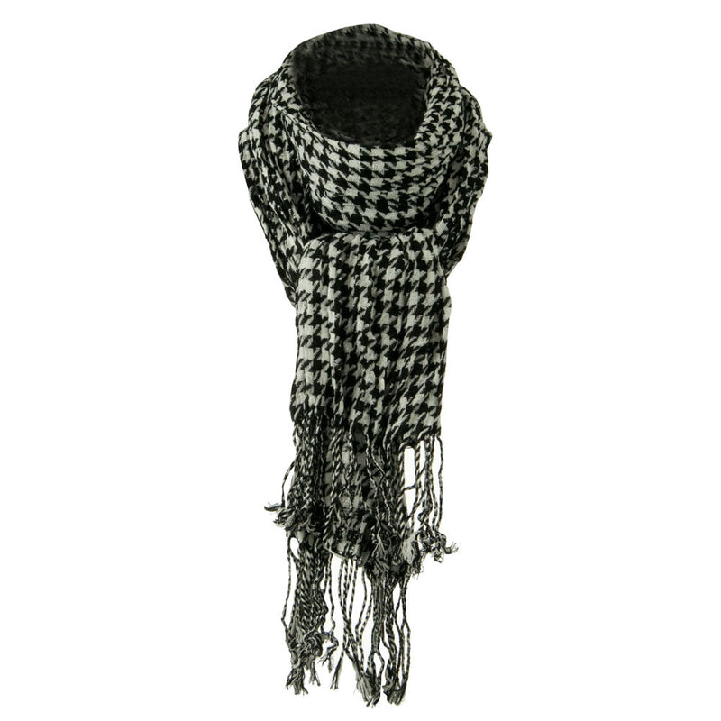 Crushed Houndstooth Checker Scarf