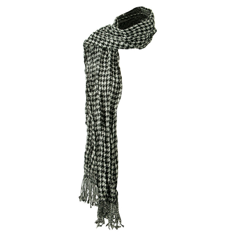 Crushed Houndstooth Checker Scarf