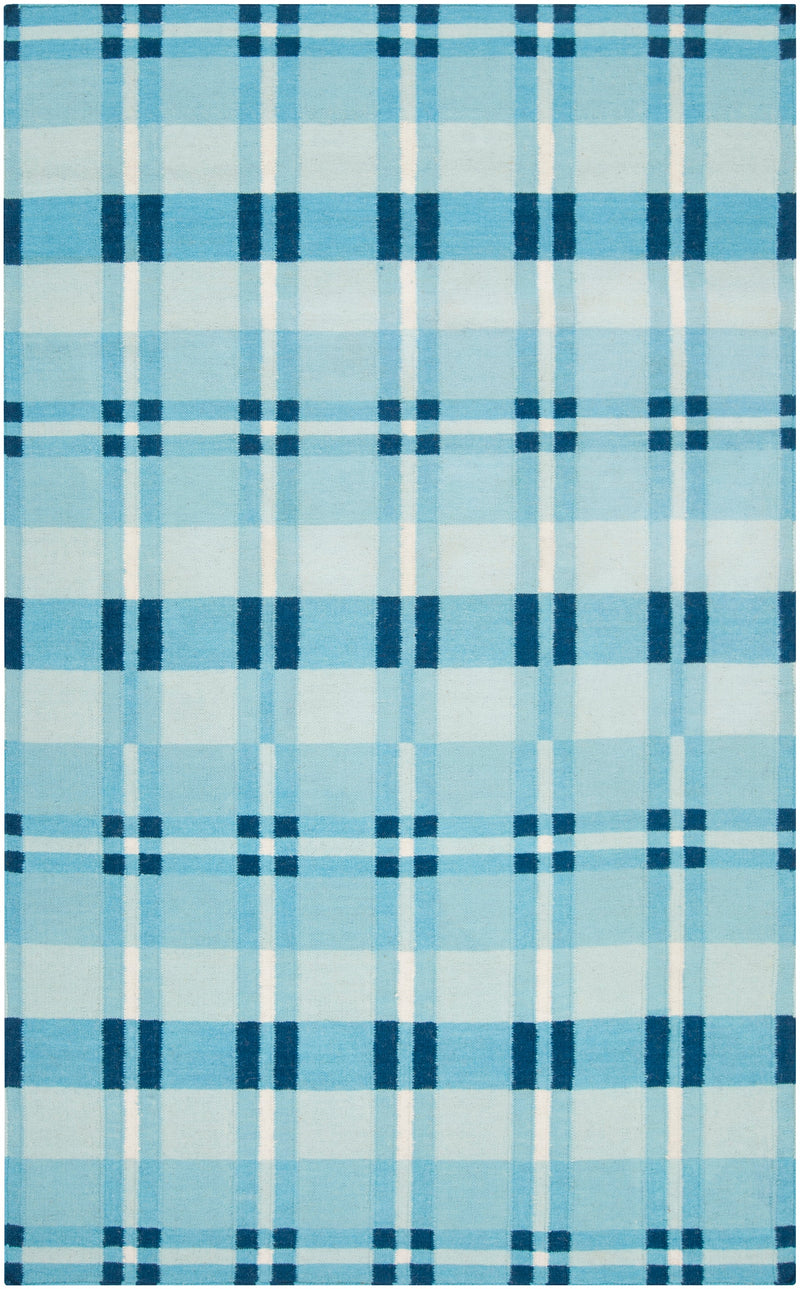 Gilbertown Modern Blue / White Area Rug