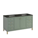 James Martin Chicago 60" Double Bathroom Vanity, Smokey Celadon
