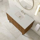 James Martin Laurent 48" Dual Mount Single Bathroom Vanity, Honey Oak