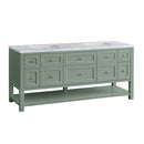 James Martin Breckenridge 72" Double Bathroom Vanity, Smokey Celadon