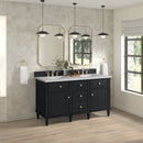James Martin Lorelai 60" Double Bathroom Vanity, Black Onyx
