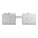 James Martin Bellshire 120" Single Bathroom Vanity, Bright White