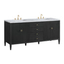 James Martin Myrrin 72" Double Bathroom Vanity, Carbon Oak