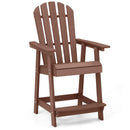 HDPE Patio Chair with Armrest and Footrest for Indoor Outdoor by LJGDeals
