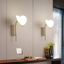GobekUsa Gold Metal LED Wall Sconce with Leaf Design for Hallways