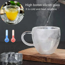 Heart love double walled glass coffee mug set kitchen drinkware by Decorbites