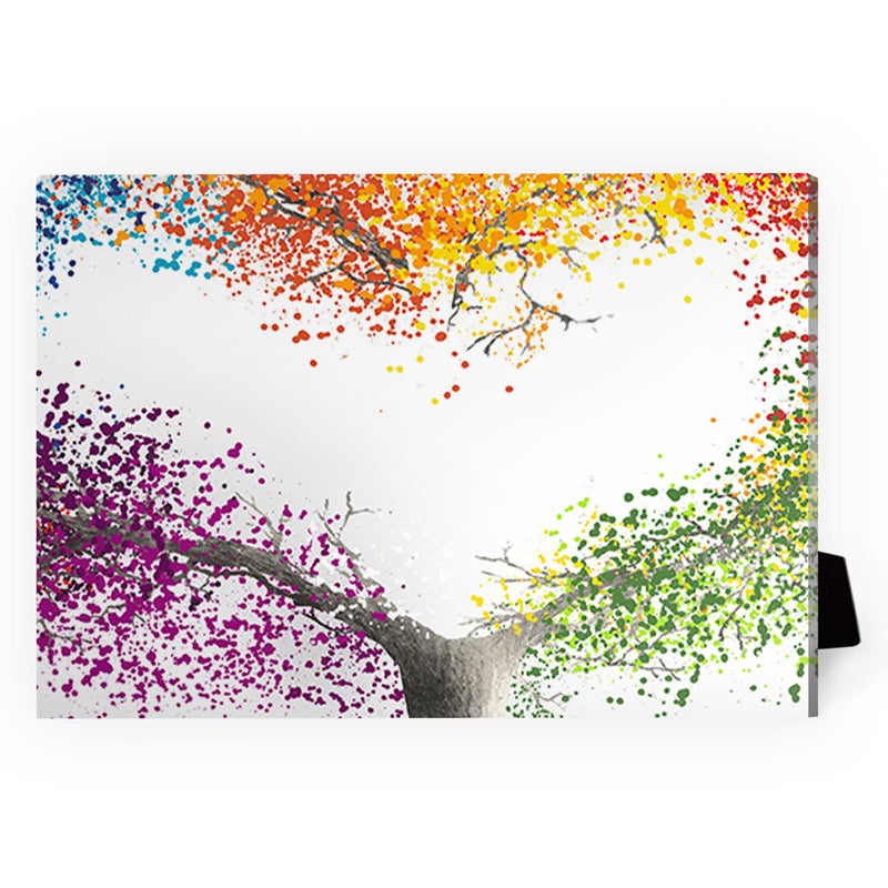 Heart of Colored leaves Desktop Canvas