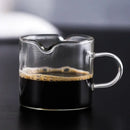 Heat resistant glass espresso milk jug with wood handle kitchen cup by Decorbites