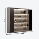 Heather · Office Shelves w/ Lighting & Wardrobe Storage