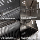 Heavy-Duty Commercial 125 LB Portable Electric Stainless Steel Hooded BBQ Rotisserie Grill With Viewing Window (SAK31975)