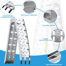 Heavy-Duty 1500LB 7.5FT Folding Aluminum Loading Ramps Set (SAK30158) by SAKSBY WHOLESALE