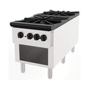 Heavy-Duty 18K BTU Commercial 2-Burner Stainless Steel Gas Stove Range (SAK40721) by SAKSBY WHOLESALE