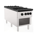 Heavy-Duty 18K BTU Commercial 2-Burner Stainless Steel Gas Stove Range (SAK40721) by SAKSBY WHOLESALE