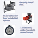 Heavy-Duty 220V 2.2KW 6-Blade Hay Cutter Pulverizer With Conveyor (SAK14368)