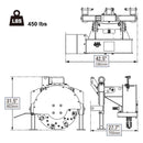 Heavy-Duty 3-Point PTO Powered Stump Root Grinder For 15-45HP Tractors [PTO Shaft Included] (SAK27940)