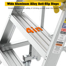 Heavy-Duty 375-Pound Aluminum Rolling Platform Ladder (SAK61724)