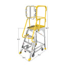 Heavy-Duty 375-Pound Aluminum Rolling Platform Ladder (SAK61724)