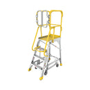 Heavy-Duty 375-Pound Aluminum Rolling Platform Ladder (SAK61724)