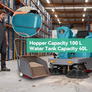 Heavy-Duty 51-Inch Electric Ride-On Floor Industrial Sweeper With Dustbin & Water Tank (SAK69418)