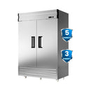 Heavy-Duty 54-Inch 2-Door Stainless Steel Commercial Freezer With OmniSmart Temperature Control (SAK91765) by SAKSBY WHOLESALE
