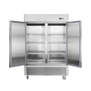 Heavy-Duty 54" Stainless Steel 2-Door Reach-In Upright Commercial Freezer (SAK66598)