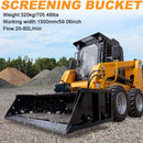 Heavy-Duty 60-Inch Topsoil Screening Skid Steer Bucket Attachment (SAK10294)