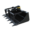 Heavy-Duty 66-Inch Rock Grapple Bucket Tractor Attachment With Tongs (92517364)