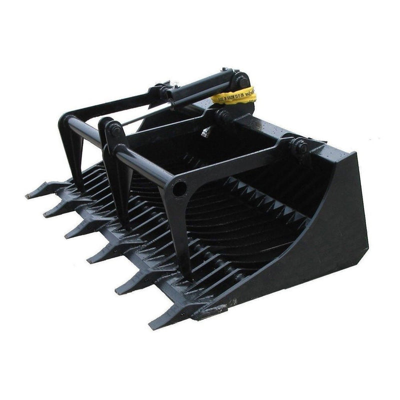 Heavy-Duty 66-Inch Rock Grapple Bucket Tractor Attachment With Tongs (92517364)