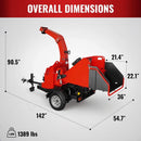 Heavy-Duty 7-Inch 750CC 25HP Hydraulic Feed Towable Electric Start Wood Chipper (SAK27190) by SAKSBY WHOLESALE