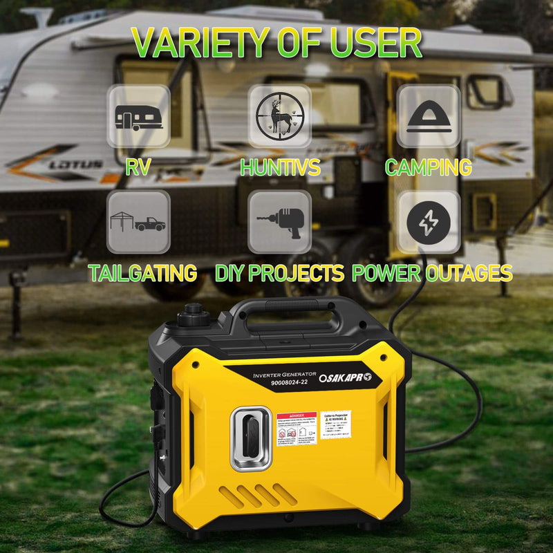 Heavy-Duty 79CC Ultra Quiet 2000W Inverter Portable Gas Generator (SAK75290)
